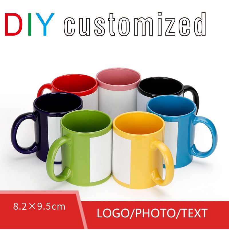 Sublimation Mug White - Tazza nera LOGO fai-da-te Tazza in